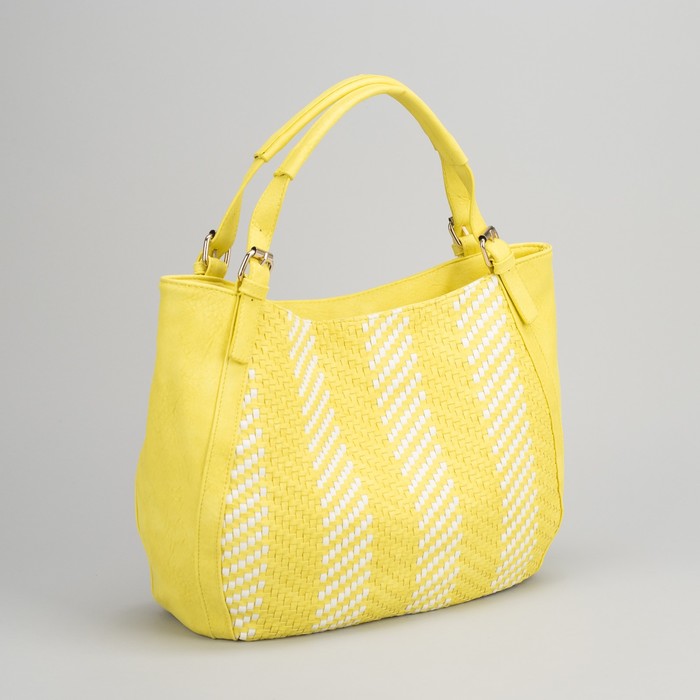 Сумка женская, отдел на молнии, наружный карман, цвет жёлтый