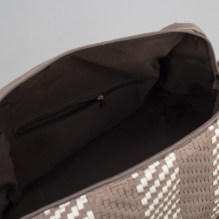 Сумка женская, отдел на молнии, наружный карман, длинный ремень, цвет хаки