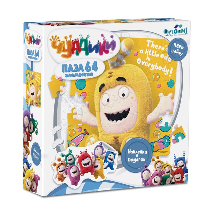 Пазл "Чуддики. Bubblesл", 64 элемента + наклейки