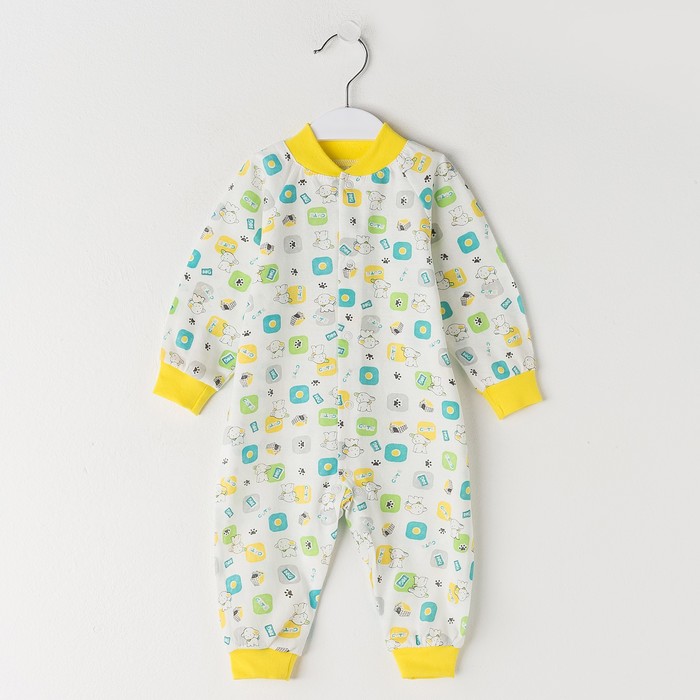 Комбинезон для девочки А.0506 КД микс, на кнопках, рост 62 (20)