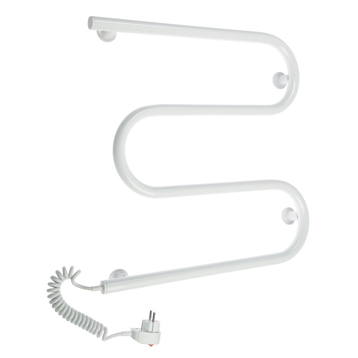 Полотенцесушитель электрический "Ларис" М-обр., 25 ПС3 ЧК3, 500х500 мм, 58 Вт, левый, белый 355156