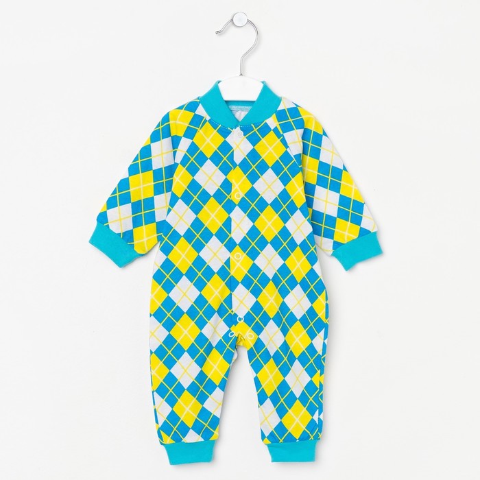 Комбинезон для мальчика на кнопках, рост 68 см, цвет микс 0506Км_М