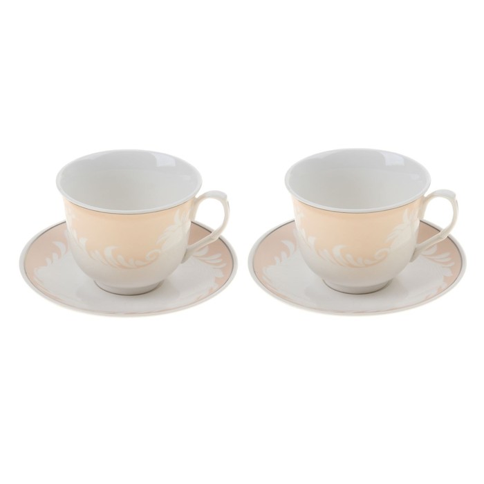 Набор чайный 4 предмета "Мадлен": чашка 220 мл, блюдца УЦЕНКА