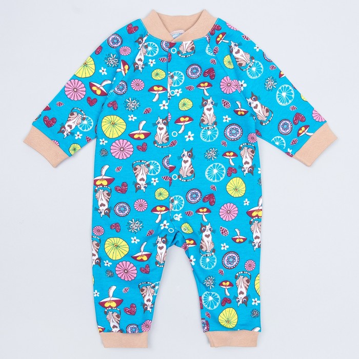 Комбинезон для мальчика на кнопках, рост 80 см, цвет микс 0506 Фм_М