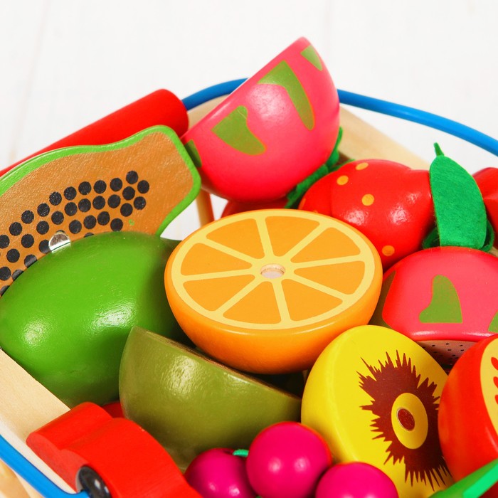 Игровой набор «Корзина с фруктами», 16 продуктов