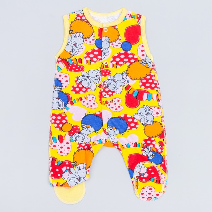 Полукомбинезон для девочки, рост 80 см, цвет микс 0507 Фд_М