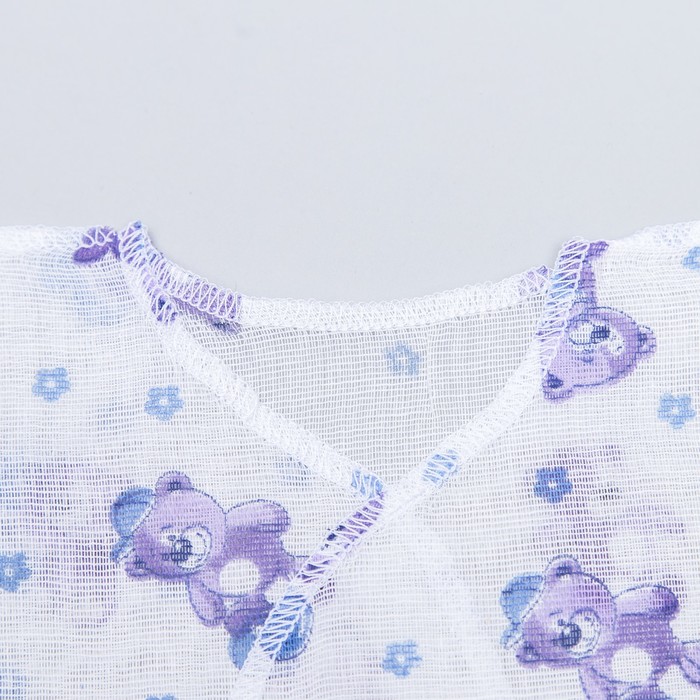 Распашонка для мальчика, цвет микс, на запАхе, рост 38-42 см