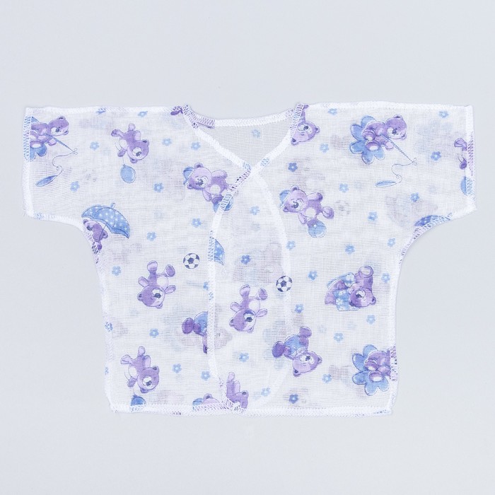 Распашонка для мальчика, цвет микс, на запАхе, рост 42-46 см