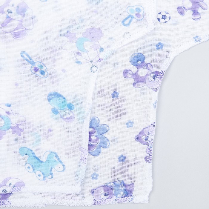 Распашонка для мальчика, цвет микс, на запАхе, рост 42-46 см