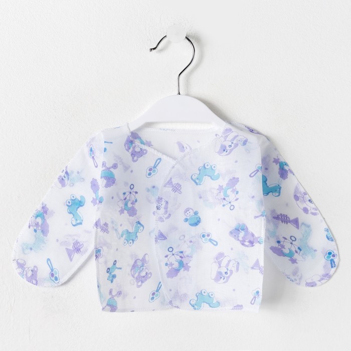 Распашонка для мальчика с закрытыми ручками, рост 38-42 см, цвет микс 0303 См_М