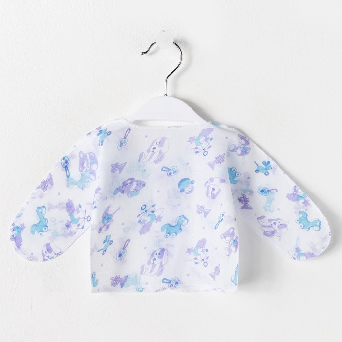 Распашонка для мальчика с закрытыми ручками, рост 42-46 см, цвет микс 0303 См_М