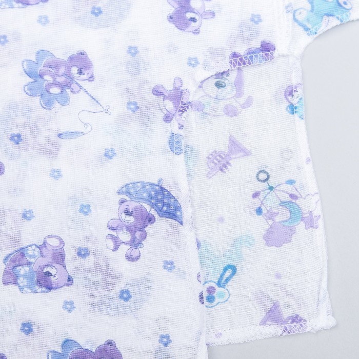 Распашонка для мальчика, цвет микс, на запАхе, рост 68 см (22)