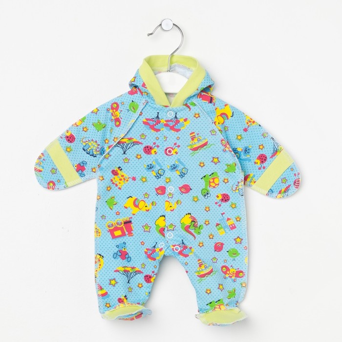 Комбинезон для мальчика на кнопках, рост 46-50 см, цвет микс 0503 Фм_М