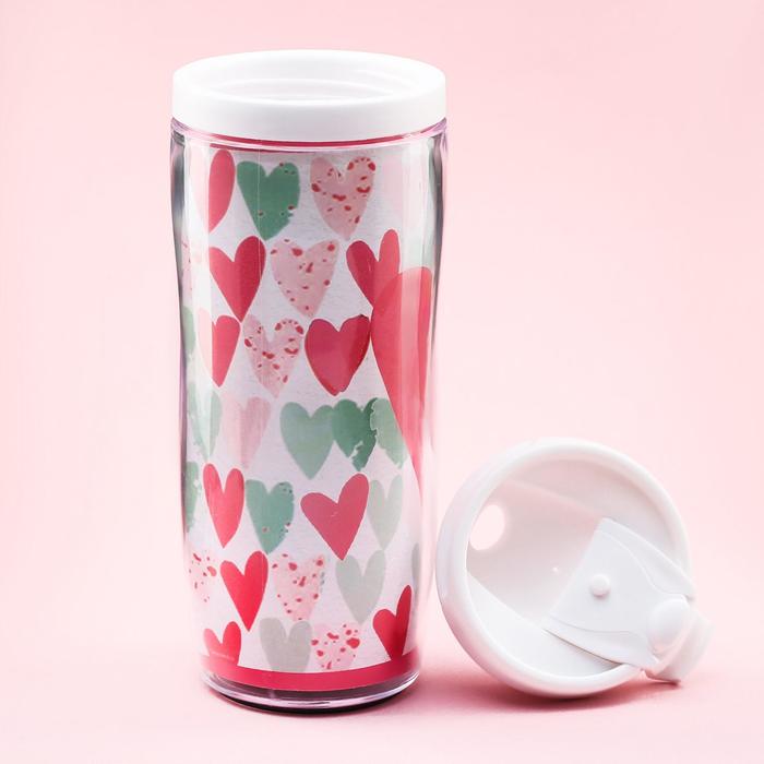 Термостакан "Ты лучшая. Сердечки" 350 мл