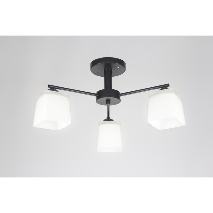 Люстра "Мелисса" 3x60Вт E27 черный 38x38x19см.