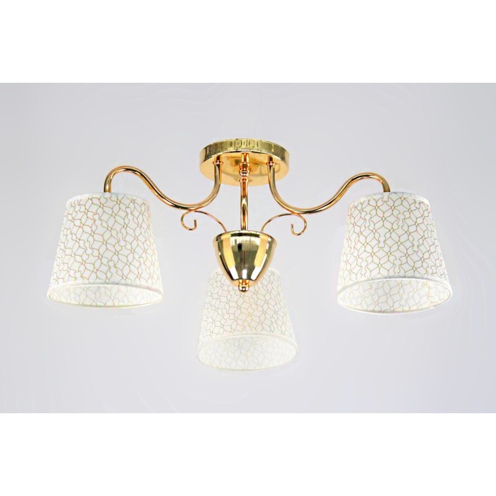 Люстра "Лилия" 3x60Вт E27 золото 40x40x20см.