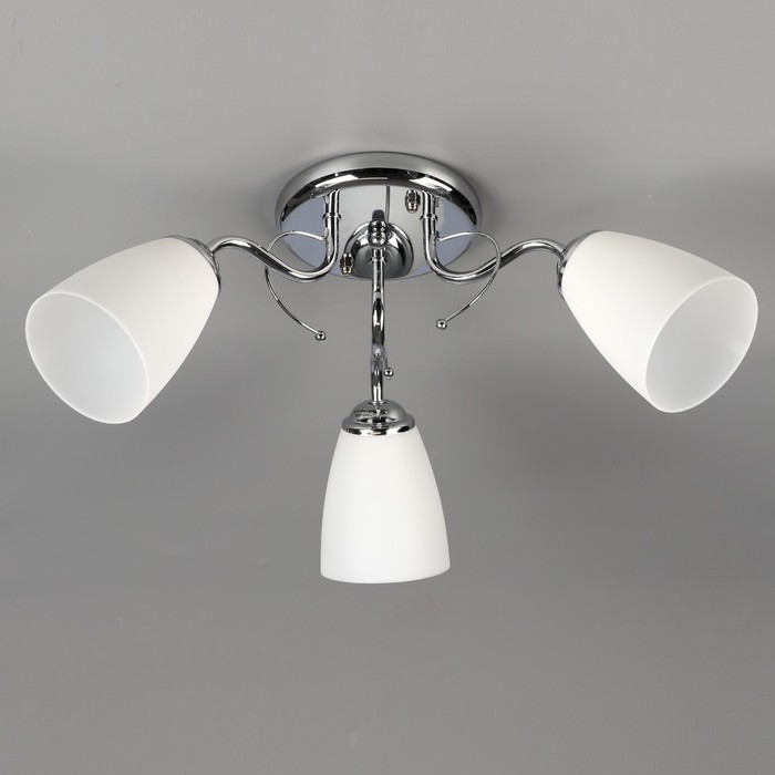 Люстра "Мира" 3x60Вт E27 хром 40x40x20см.