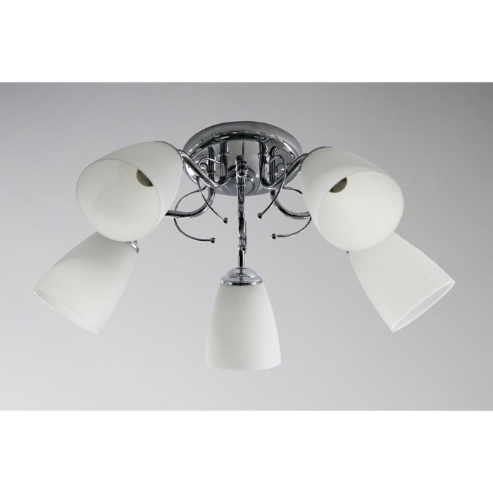 Люстра "Мира" 5x60Вт E27 хром 50x50x20см.