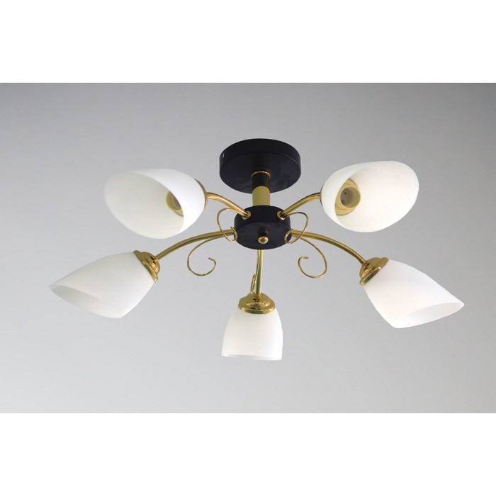 Люстра "Ника" 5x60Вт E27 золото 50x50x19см.