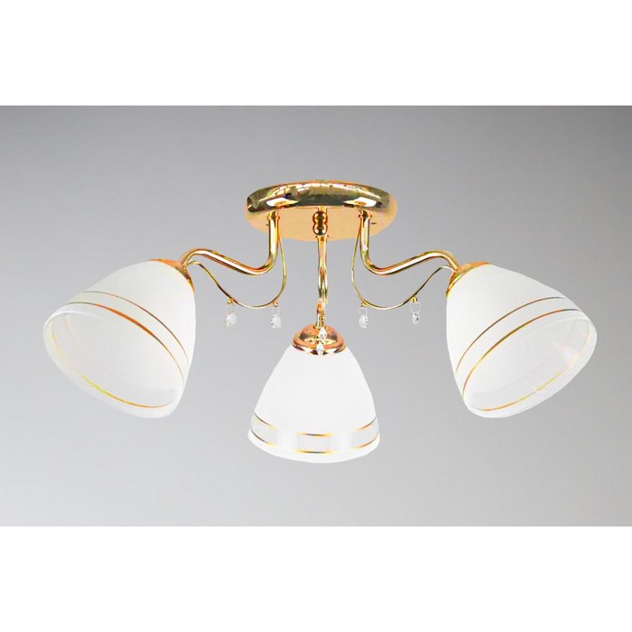 Люстра "Олимпия" 3x60Вт E27 золото 40x40x19см.