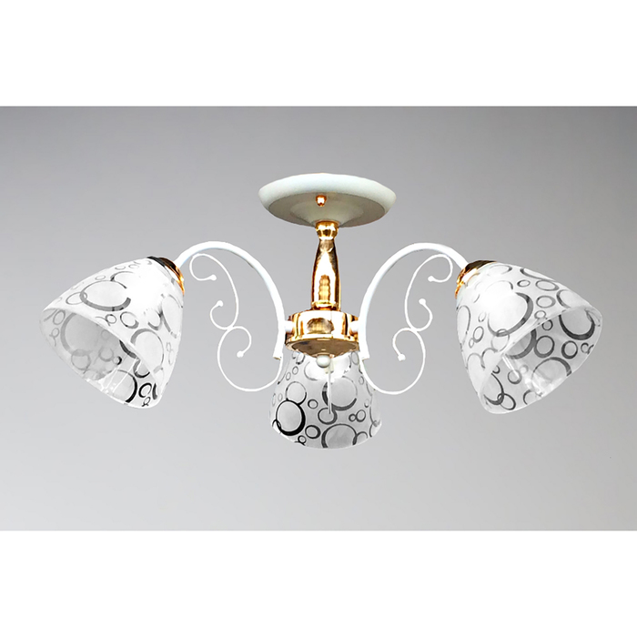 Люстра "Павлина" 3x60Вт E27 золото 40x40x19см.