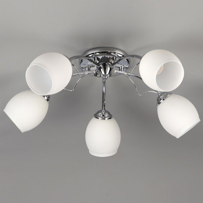Люстра "Радмила" 5x60Вт E27 хром 50x50x19см.