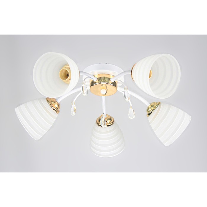 Люстра "Селена" 5x60Вт E27 золото 50x50x20см.