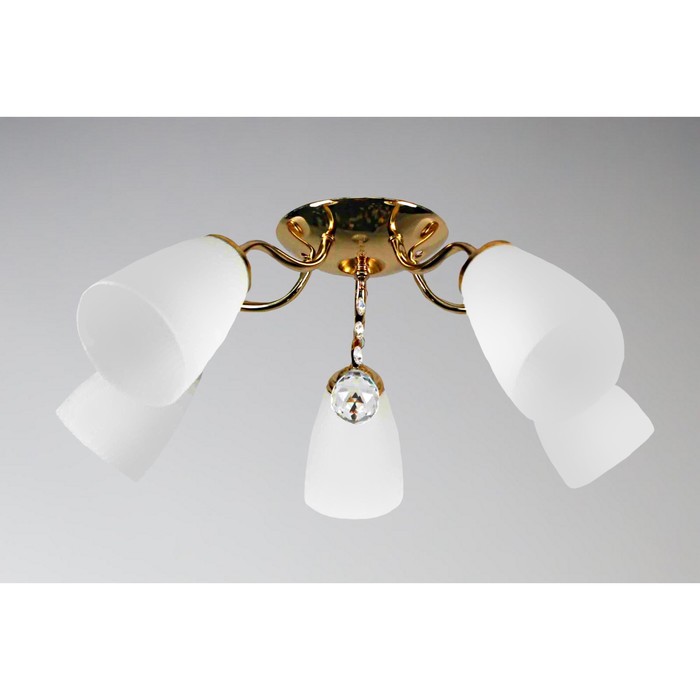 Люстра "Филадельфия" 5x60Вт E27 золото 50x50x20см.