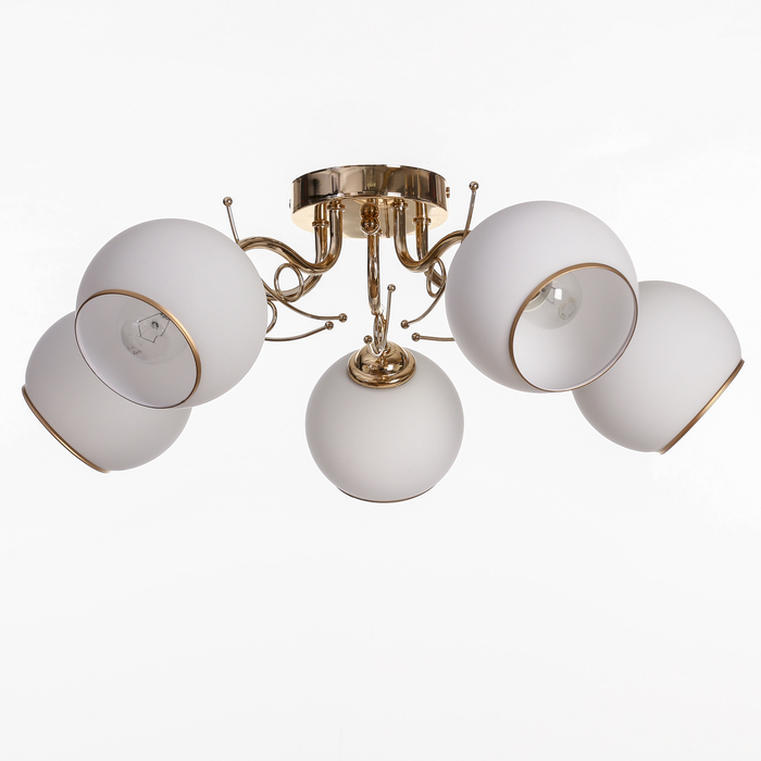 Люстра "Флориана" 5x60Вт E27 золото 50x50x20см.