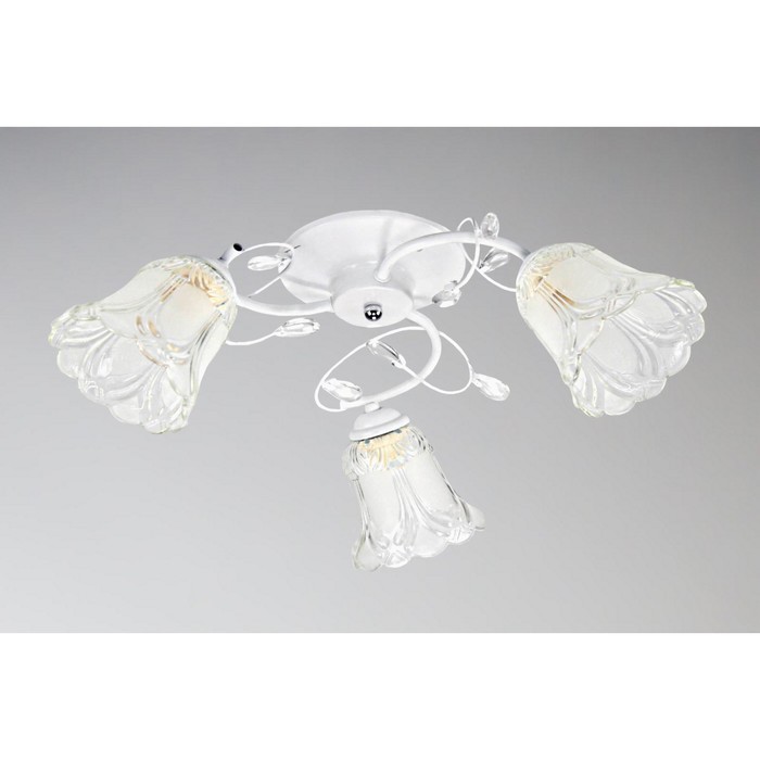 Люстра "Глория" 3x60Вт E27 белый 40x40x20см.