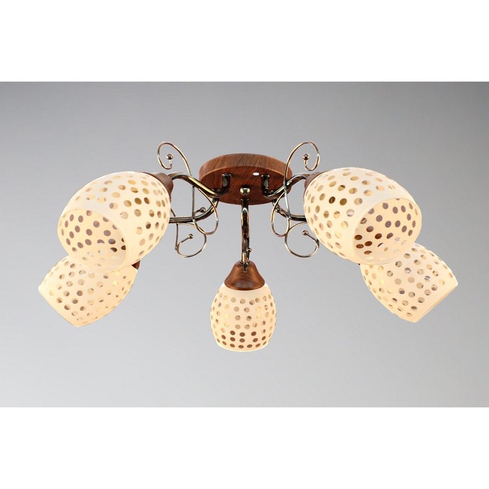 Люстра "Юлиана" 5x60Вт E27 никель 50x50x20см.