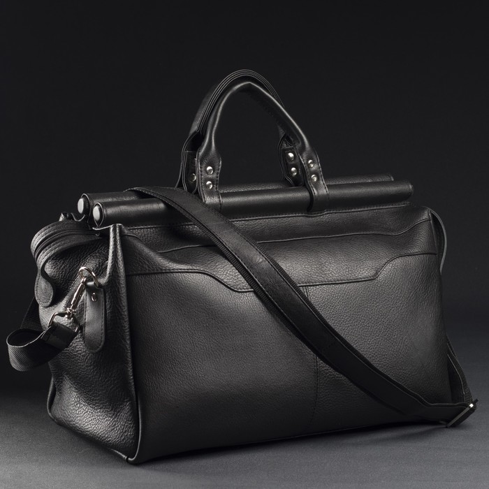 Сумка дорожная, отдел на молнии, наружный карман, цвет чёрный