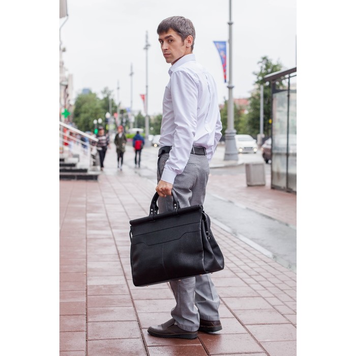 Сумка дорожная, отдел на молнии, наружный карман, цвет чёрный