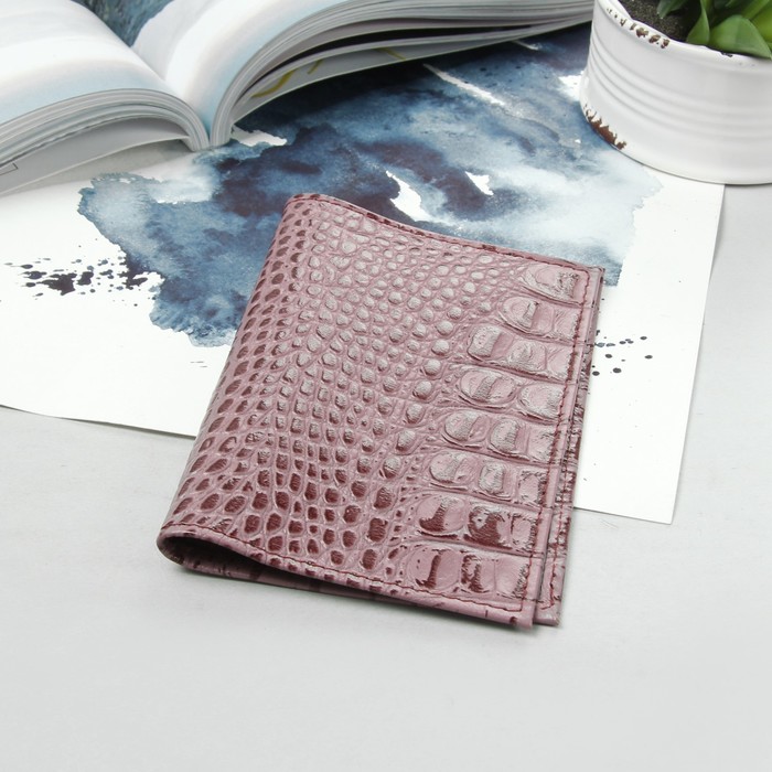 Обложка для паспорта, кайман, ирис