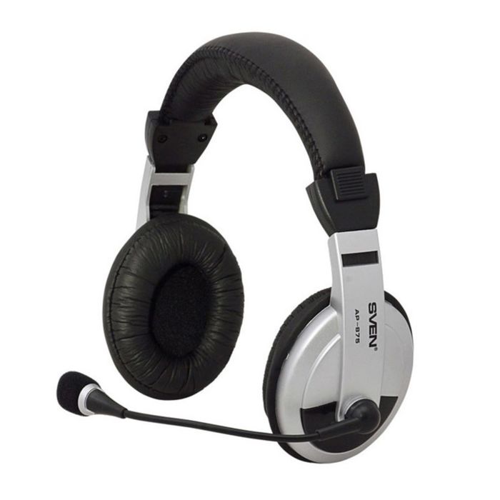 Гарнитура Sven АР-875, черно-серебристая