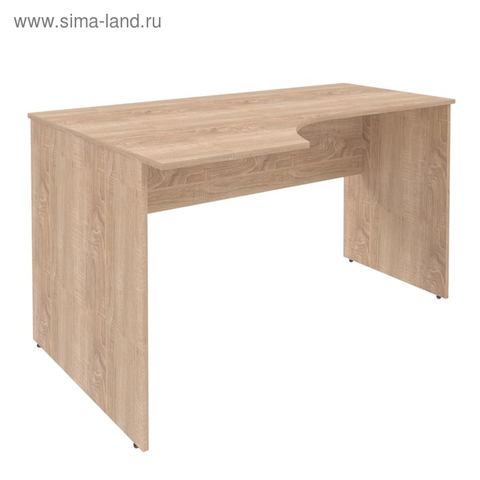 фото Стол эргономичный simple set140-1(l), дуб сонома светлый, 1400х900х760 мм skyland