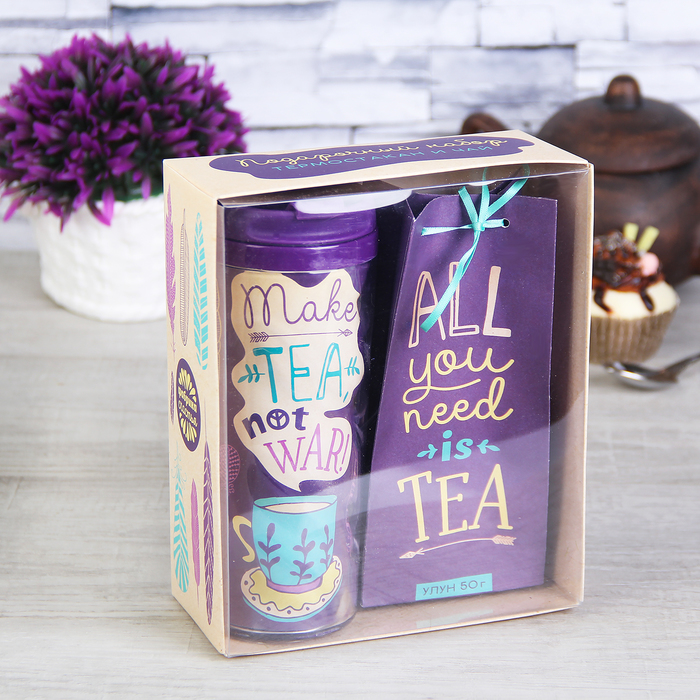 Набор "Make tea", термостакан 350 мл, чай улун 50 г