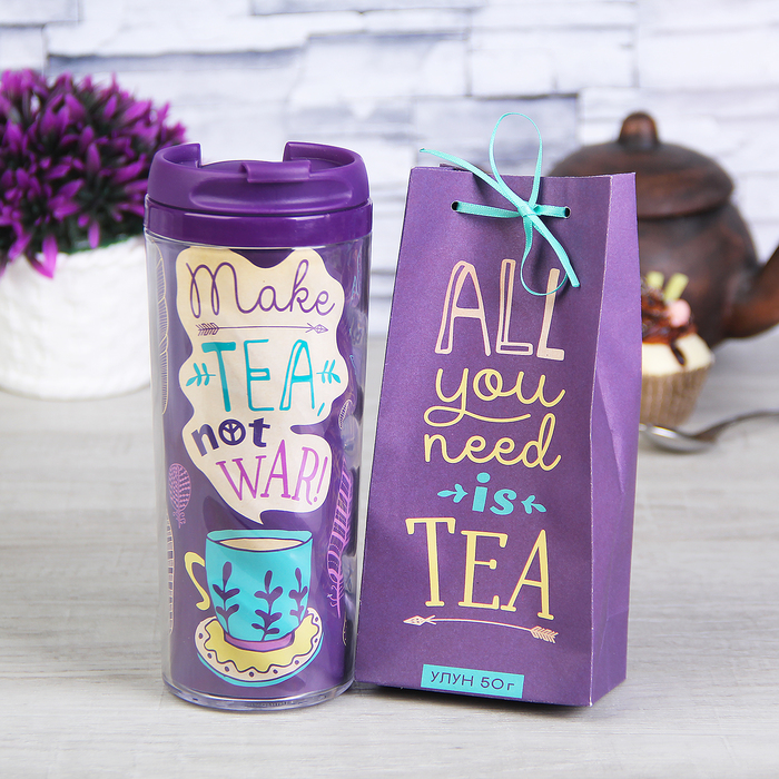 Набор "Make tea", термостакан 350 мл, чай улун 50 г