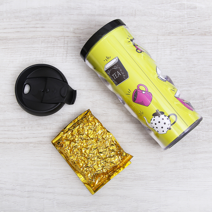 Набор "Чай допью и за работу", термостакан 350 мл, чай улун 50 г