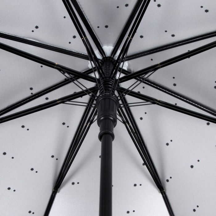 Зонт-трость "Ночной Париж", полуавтоматический, R=51см, цвет синий