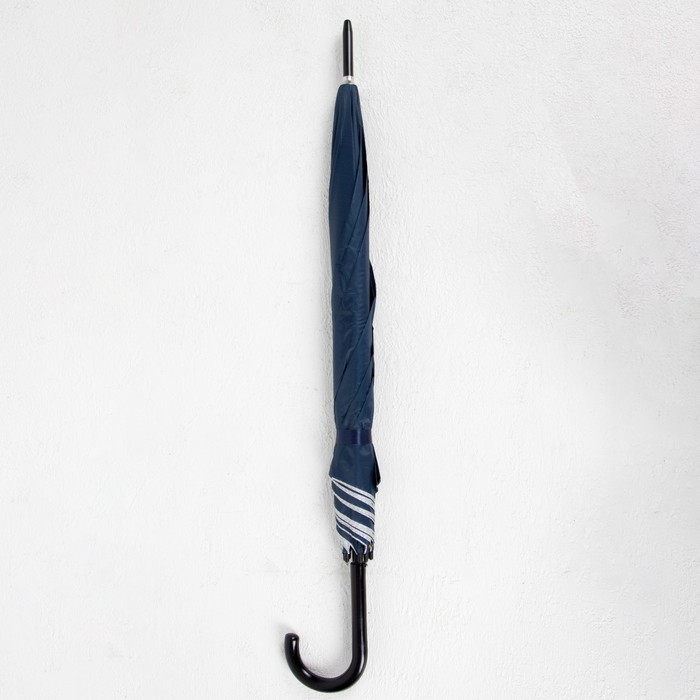 Зонт-трость "Ночной Париж", полуавтоматический, R=51см, цвет синий