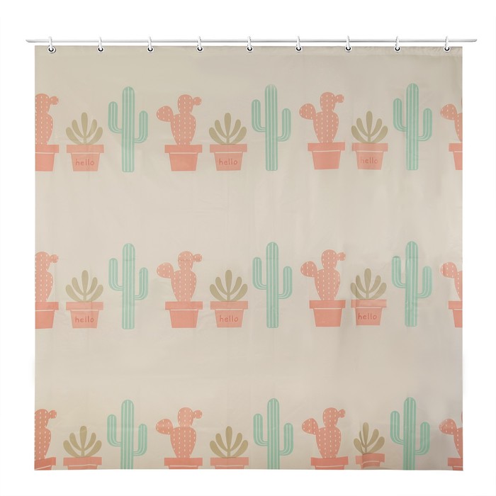 Штора для ванной "Мексика", 180х180 см, EVA