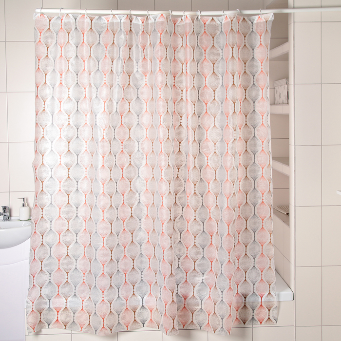 Штора для ванной "Капли", 180х180 см, EVA