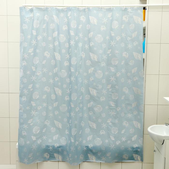 Штора для ванной "Капли", 180х180 см, цвет серый, EVA