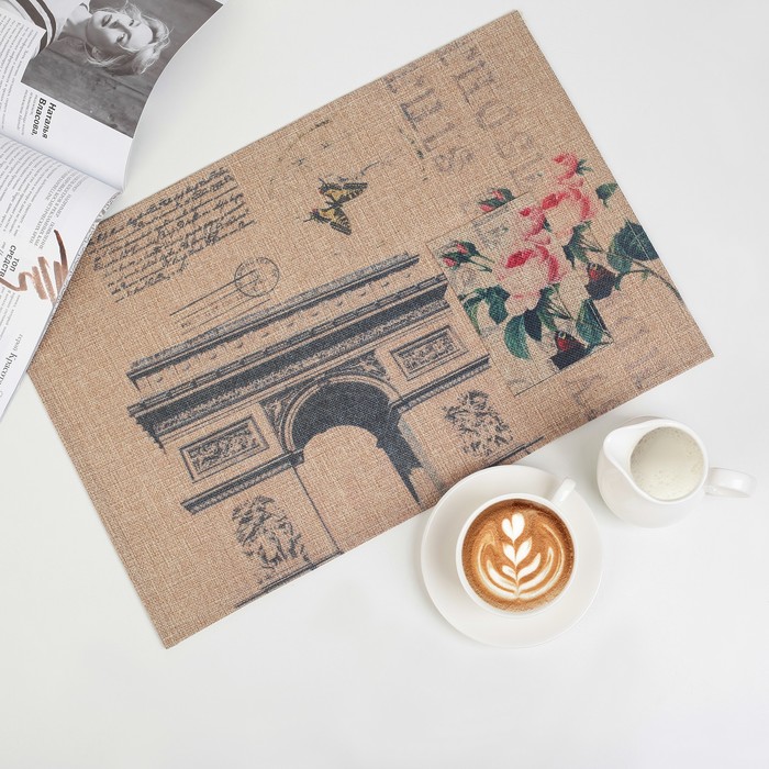 Салфетка кухонная "Триумфальная арка" 45х30 см, с кармашком