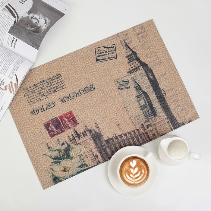 Салфетка кухонная "Биг Бен" 45х30 см, с кармашком