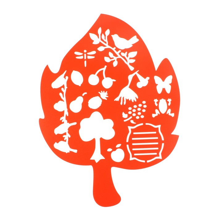 Трафарет пластик "Листик" 24,5х18 см