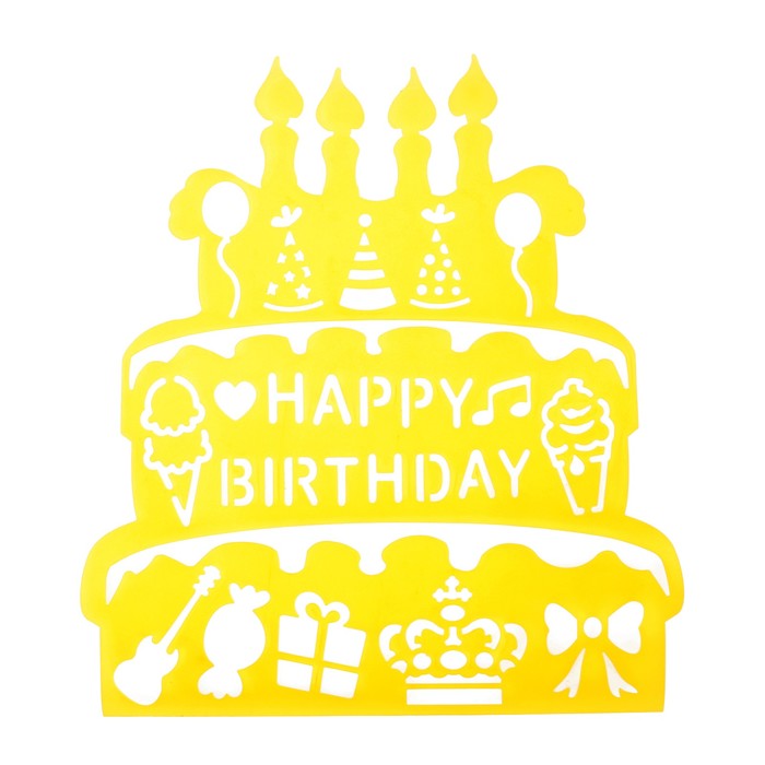 Трафарет пластик "Торт" 21х20 см