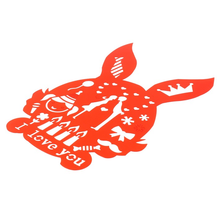 Трафарет пластик "Кролик" 21х20 см