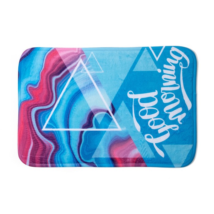 Коврик для ванной "Доброе утро" 40х60 см велюр, поролон 400г/м2